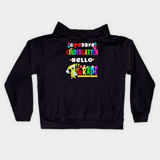 Goodbye Kindergarten Hello 1St Grade Back To Schoo Kids Hoodie